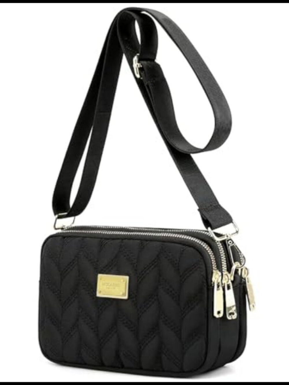 WITERY Small Nylon Quilted Crossbody Shoulder Purse Adjustable Strap
